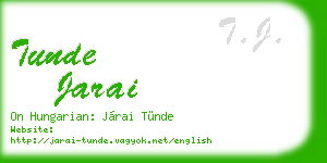 tunde jarai business card